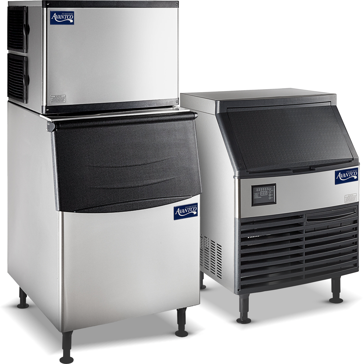 Avantco Ice KMC-500-B3H 30 Air Cooled Modular Half Cube Ice Machine with  Bin - 500 lb.